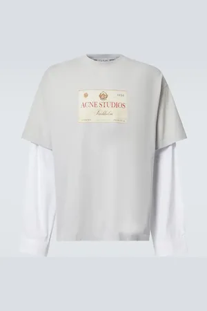 Acne Studios Top in jersey di cotone con logo