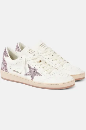 Golden Goose Sneakers Ball Star in pelle con glitter
