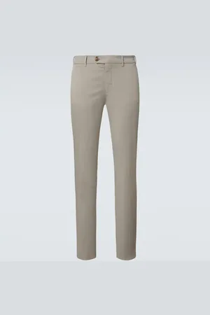 Brunello Cucinelli Pantaloni slim in gabardine di cotone