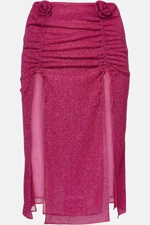 Oseree Oséree Gonna midi Lumière Rose con ruches