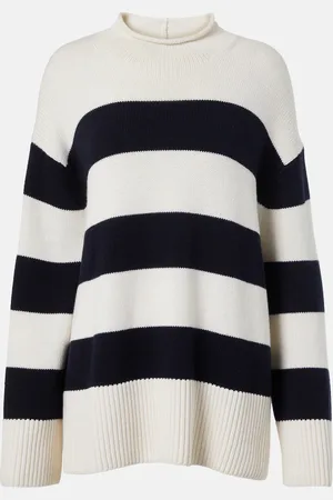 Vince Pullover in lana e cotone a righe