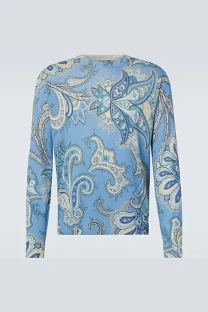 Etro Pullover in seta e cashmere con stampa