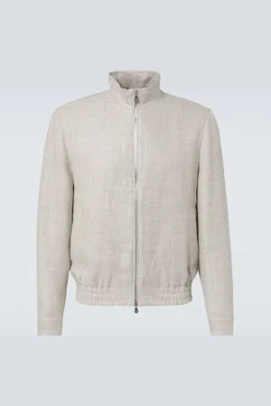Brunello Cucinelli Bomber in lino, lana e seta