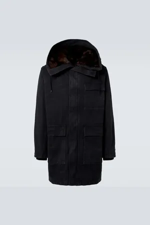 Prada Parka in cotone con shearling