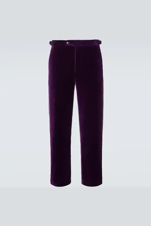 BODE Pantaloni da abito Showcase in velluto di cotone