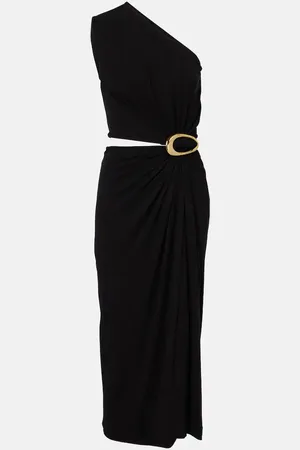 Bottega Veneta Abito midi in crêpe con cut-out
