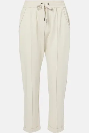 Brunello Cucinelli Pantaloni sportivi in jersey cropped
