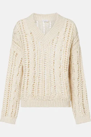 Brunello Cucinelli Pullover in misto iuta e cotone