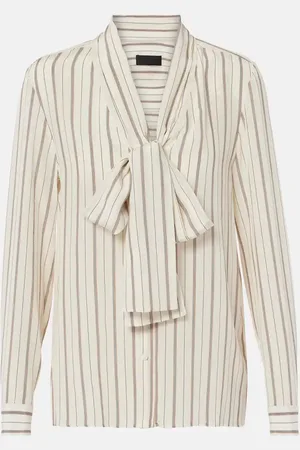 NILI LOTAN Blusa Angelique in seta a righe