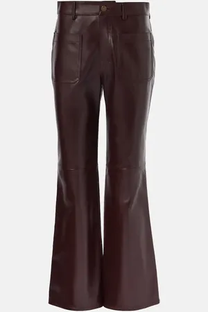 Chloé Chloé Pantaloni flared in pelle a vita media