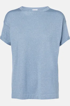 Brunello Cucinelli Top in misto seta e cashmere