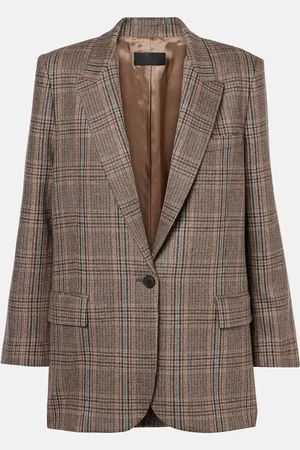 NILI LOTAN Blazer Diane in lana a quadri