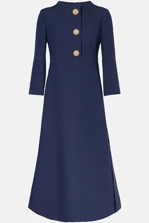 VALENTINO Abito midi in Crepe Couture
