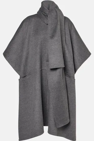 Totême Cappotto in lana doublé con sciarpa