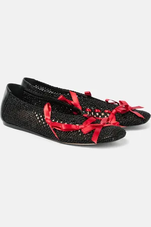 Simone Rocha Ballerine in crochet con pelle
