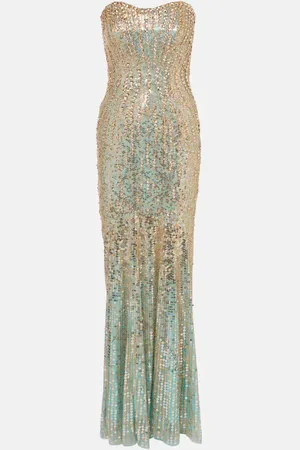 Jenny Packham Abito lungo Sarai con paillettes