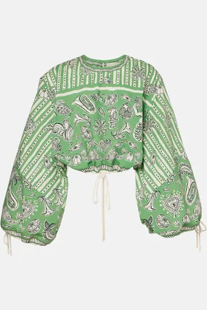 ALÉMAIS Alémais Top cropped Lula in cotone con stampa