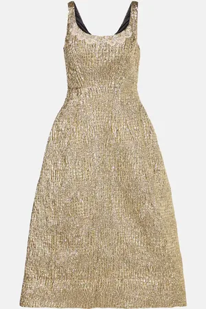 Simone Rocha Abito midi in cloqué con cristalli
