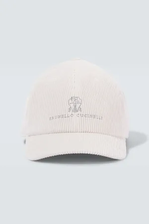Brunello Cucinelli Cappello da baseball in velluto a coste