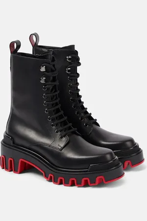 Christian Louboutin Anfibi Dune Trott Alta in pelle