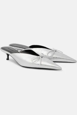 Balenciaga Mules Knife Bow 40 in pelle metallizzata