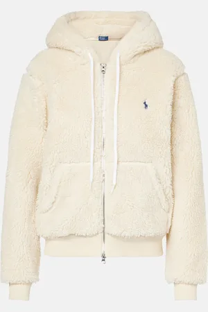 Ralph Lauren Felpa in teddy con zip e cappuccio