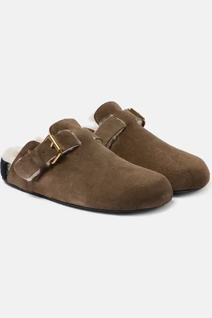 Isabel Marant Slippers Mirvin in suede con shearling