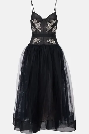 Erdem Abito in tulle con cristalli