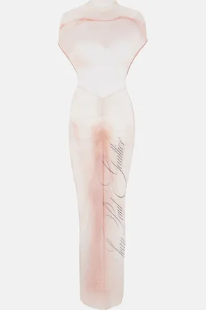 Jean Paul Gaultier Abito lungo Le Classique in mesh