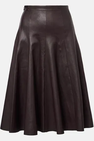 Stouls Gonna midi Sabrina in pelle