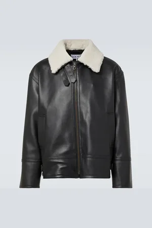 Loewe Giacca in pelle con shearling