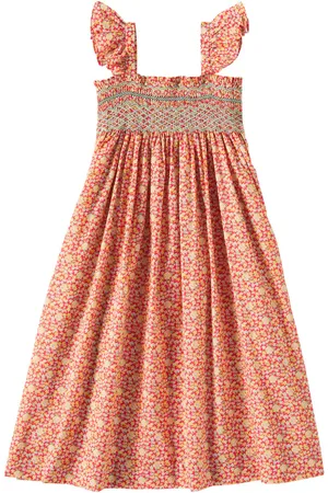 BONPOINT Abito Frances in cotone a punto smock