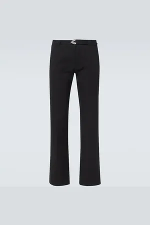 Alexander McQueen Pantaloni regular Arrow in misto cotone