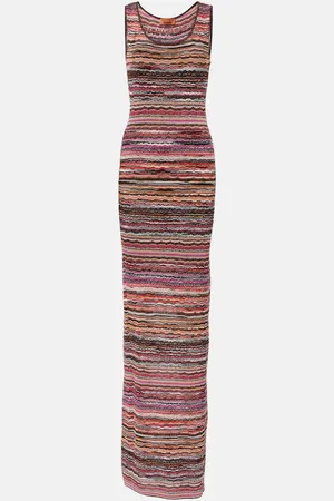 Missoni Abito lungo in maglia a righe