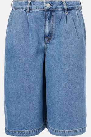 AG Jeans Shorts di jeans a gamba larga Gran Canaria a vita alta