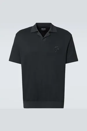 Giorgio Armani Polo in cotone e cashmere con logo