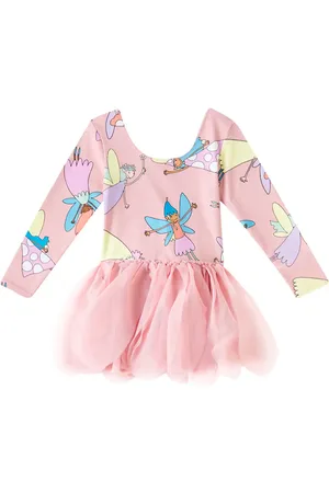 Stella McCartney Abito in tulle e jersey con stampa