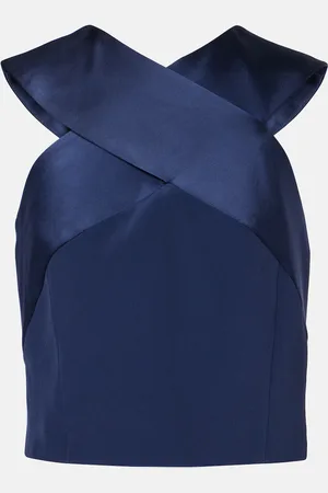 Balmain Top in crêpe di raso