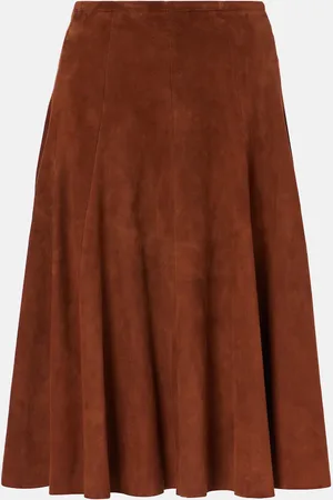 Stouls Gonna midi Sabrina in suede