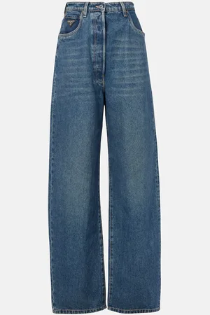 Prada Jeans a gamba larga e vita alta
