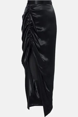 Vivienne Westwood Gonna midi in raso con ruches