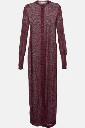 Salvatore Ferragamo Abito lungo in maglia con lamé