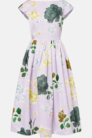 Erdem Abito midi in faille di misto cotone