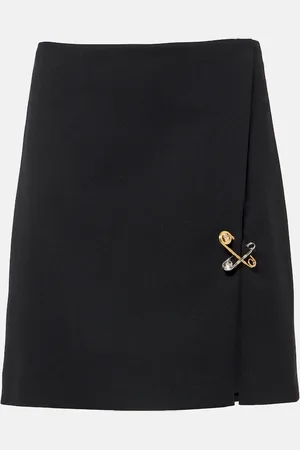 VERSACE Minigonna Safety Pin in lana