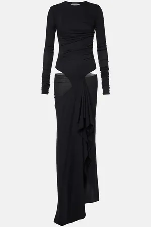 Sportmax Abito lungo Astoria in twill di seta