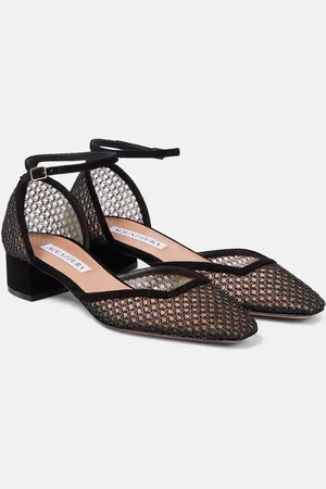 Aquazzura Pumps Asha 35 in mesh con suede