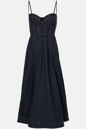 ZIMMERMANN Abito bustier Crush in denim