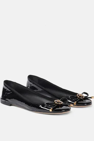 VERSACE Ballerine Opera in vernice con fiocco
