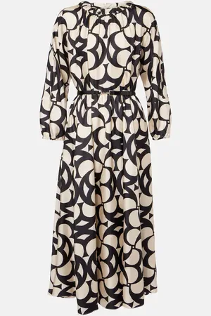 Max Mara Abito lungo Nina in twill di seta