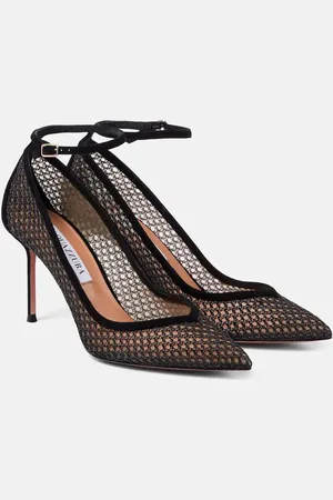 Aquazzura Pumps Asha 85 in mesh con suede
